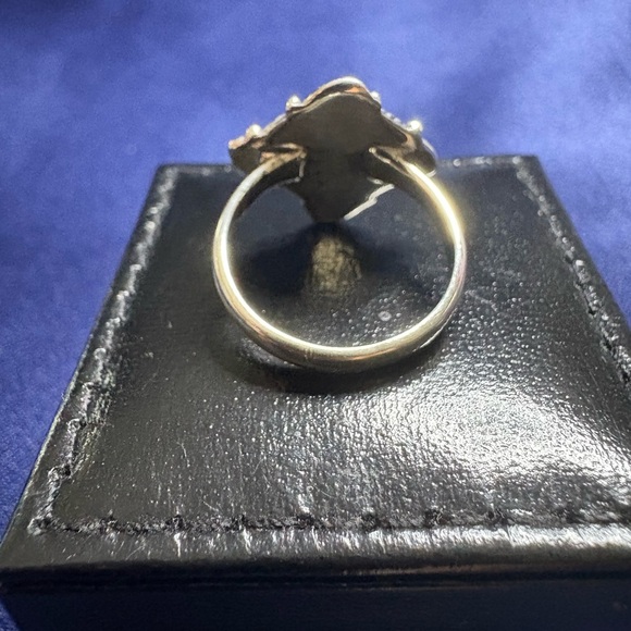 Ring*Red Dahlia Turquoise 925 Sterling Silver Setting Square - Picture 4 of 5